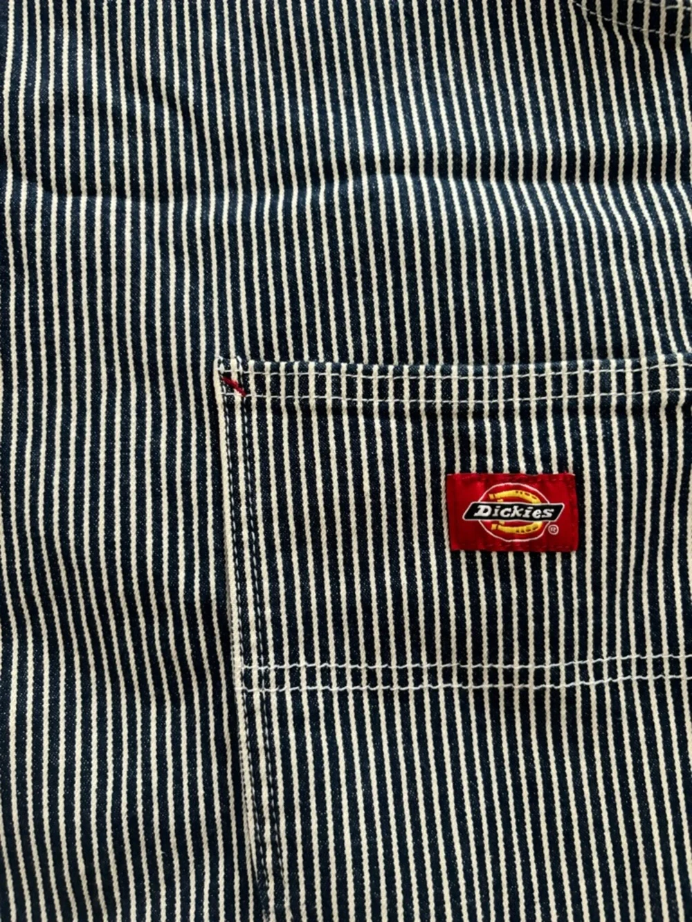 Dickies Women's Navy & White Striped Overalls - Picture 4 of 4